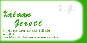 kalman gerstl business card